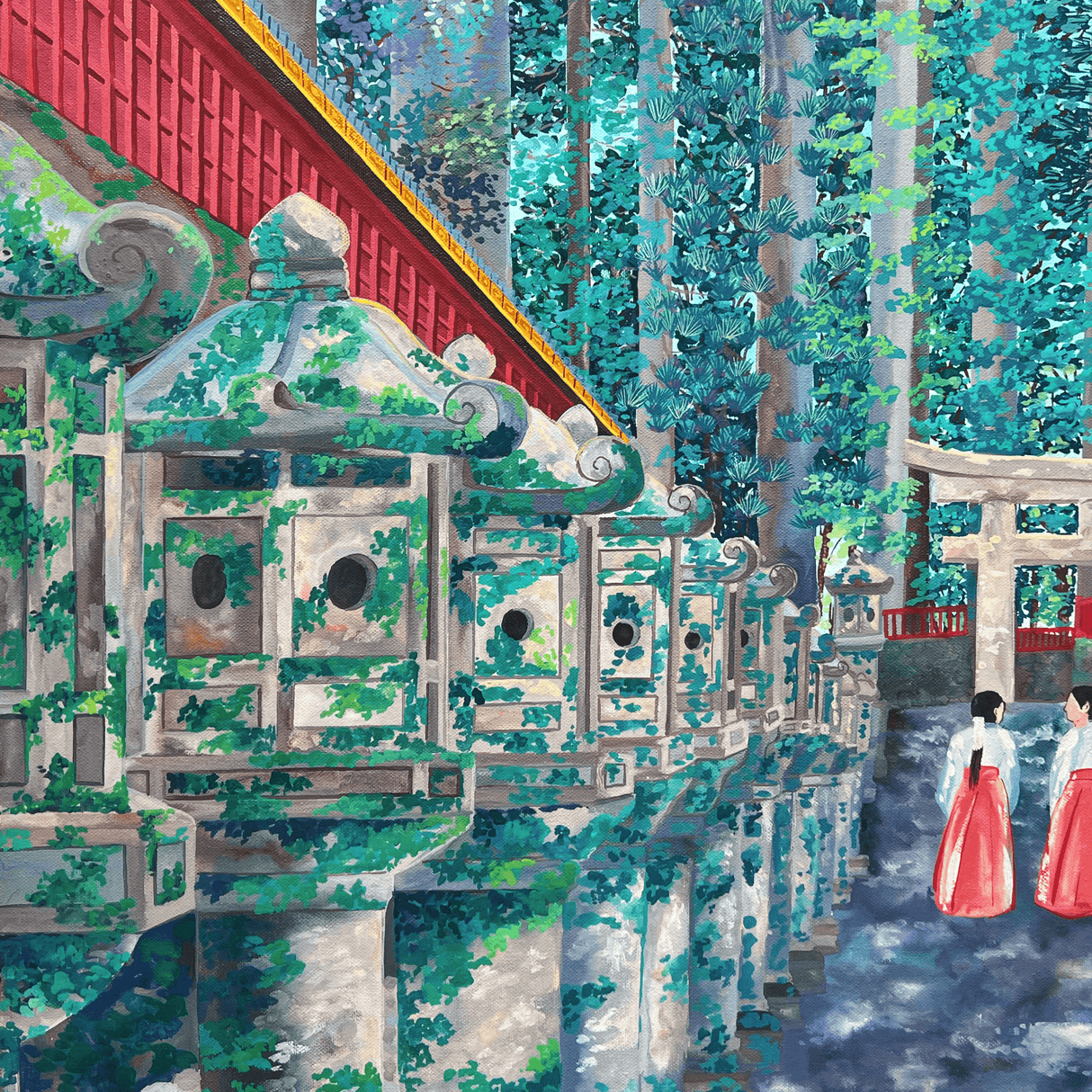 Chemin vers les sanctuaires de Nikko