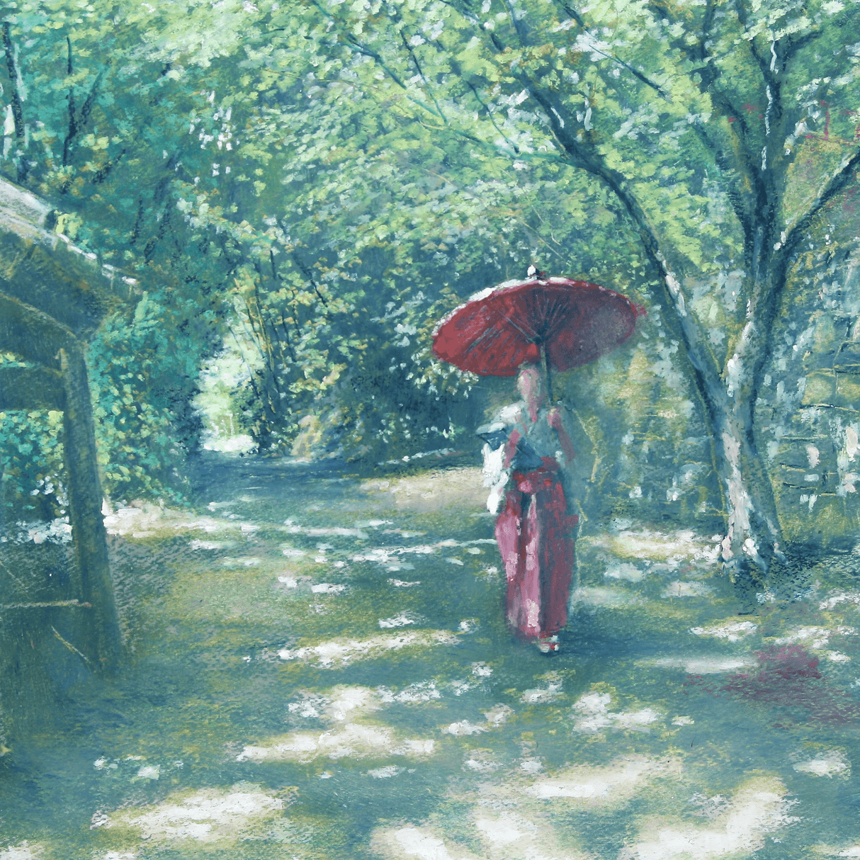 Le Chemin Éclairé par le Soleil